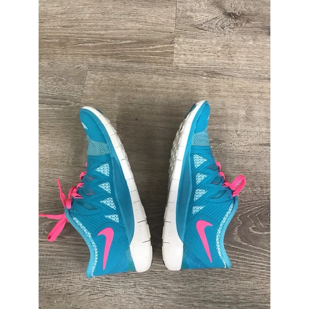 Nike Free 5.0 (GS) Blue Youth Size 5Y Girls Running Sneakers 644446-401 Shoes